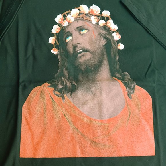 Denim Tears Kapok Retro Avatar Oil Painting Casual Short Sleeve - Picture 3 of 5